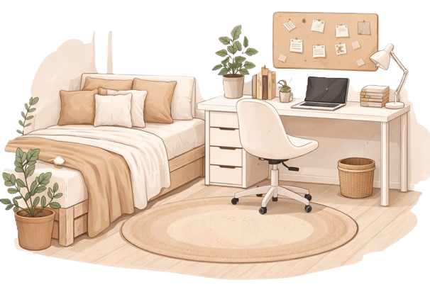 Gemütliches Studentenzimmer